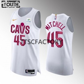 Camiseta Niños NBA Cleveland Cavaliers Donovan Mitchell 45 Nike 2022-23 Association Edition Blanco Swingman